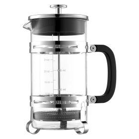 VEVOR French Press Coffee Maker, 34 Ounce 1 Liter Borosilicate Glass Coffee Press Tea Maker with Stainless Steel Filter