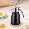SOGA 1.2L Stainless Steel Thermal Vacuum Flask – Insulated Hot and Cold Beverage Bottle with Leakproof Lid – Black