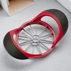 Apple Slicer Corer, Stainless Steel Upgrade 12 Sharp Apple Slicer Large, Ergonomic Plastic Handle Non-slip And Easy To Hold (Color: Black and red (labor-saving tool))