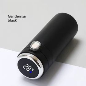 Intelligent Vacuum Cup Car Protable Thermos Coffee Tea Milk Travel Thermoses Bottle Stainless Steel Smart Temperature Display (capacity: 420ml, Color: Black)